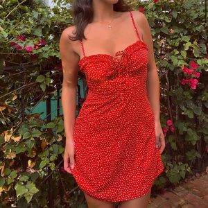 Princess Polly Love Birds Mini Dress in Red